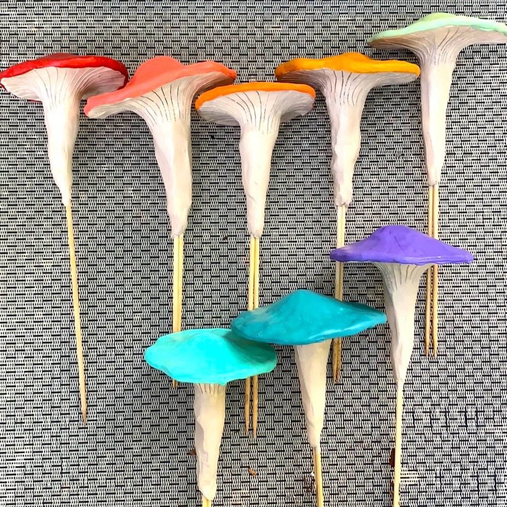 3 Magic Mushroom Garden Stakes 🤗✨🍄